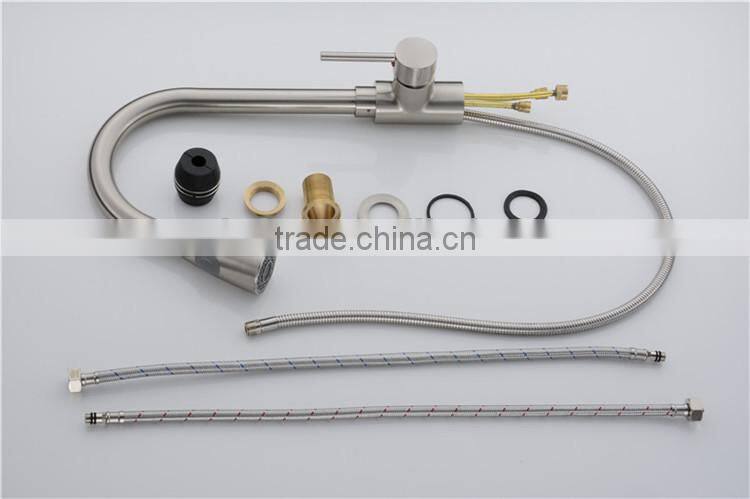 Professional manufacture Satin Nickel kitchen faucet