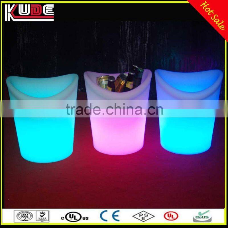 Best selling Durable Plastic LED wine Ice Bucket, LED flashing Ice Bucket, LED Lighted Ice Bucket