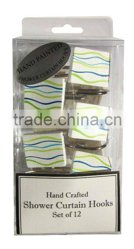 decorative shower curtain hooks