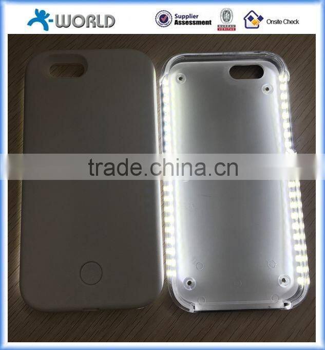 hot selling led bulb flash light case for iphone 6s/6s plus, selfie led case for iphone 6s/6s plus