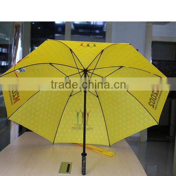 Classic style straight umbrella with rubble handle