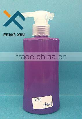 Plastic liquid detergent bottle 250ml PET plastic shampoo bottle with lotion pump