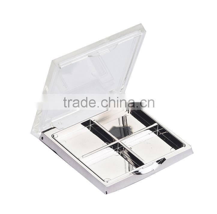 4 color cosmetic plastic empty eyeshadow palette