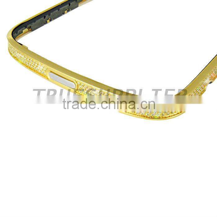 Diamond Bezel Faceplates Cover Housing Golden for Bold 9900