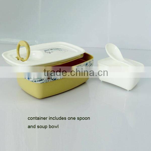 2014 hot eco friendly plastic food container, heating up bento lunch box