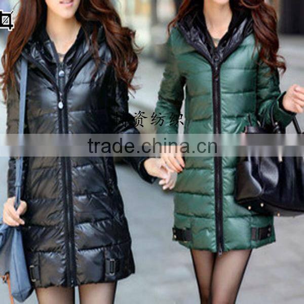 The cotton-padded clothes down chemical fiber fabrics windbreaker jacket polyester cloth