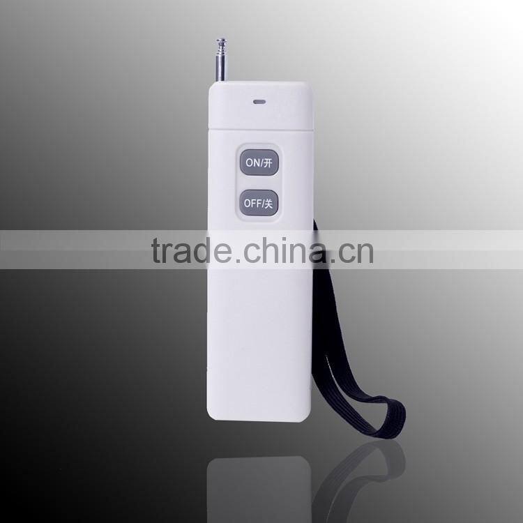 One way wireless white digital two key remote control switch 325hz