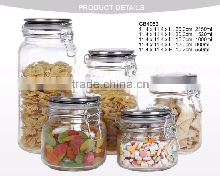 wholesale Glass jar with sealing lid
