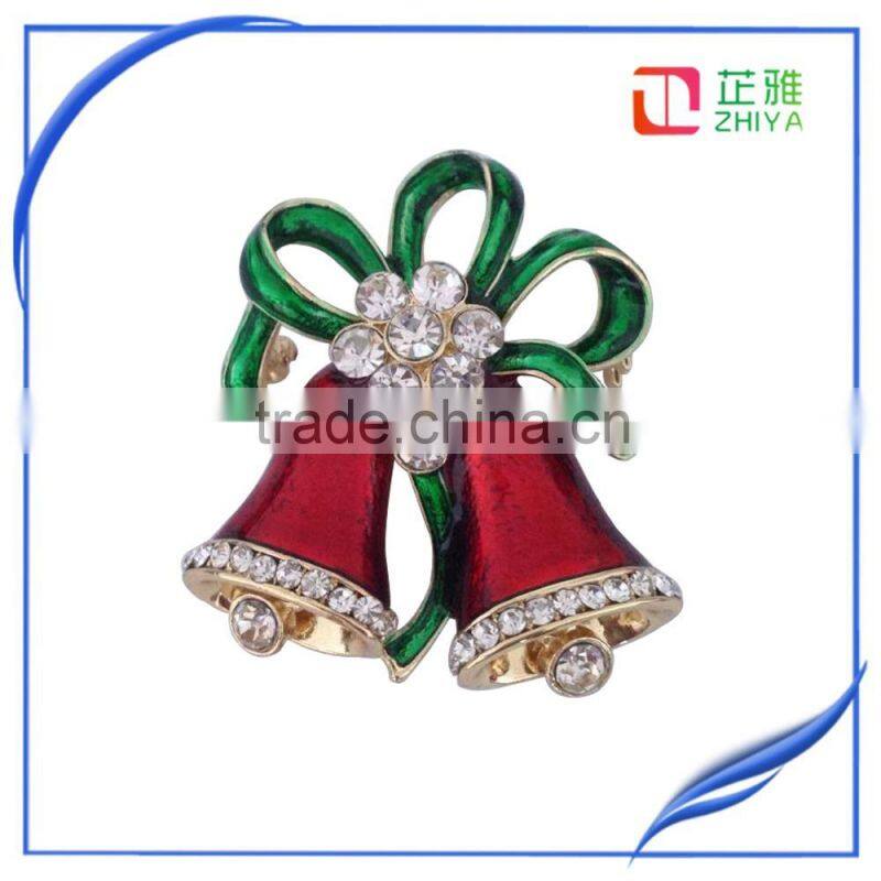 2015 Factory direct sale New Christmas brooch ,custom rhinestone christmas tree brooch,
