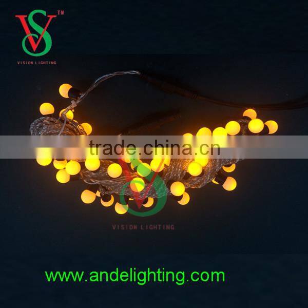 Factory wholesale New design clear wire led ball string light outdoor lighting