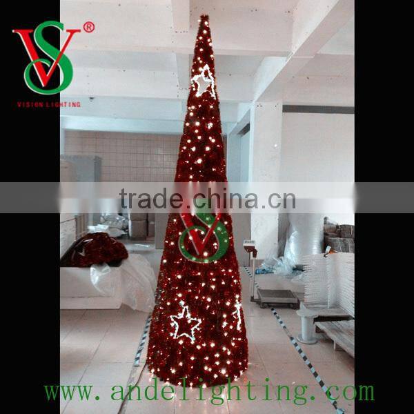 New Christmas tree light 3D tall cone garland motif light LED lights