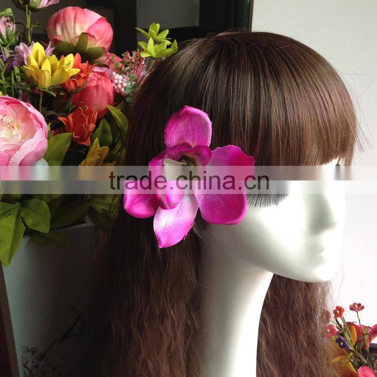 Artificial Cymbidium Hair Flower Orchid Flowers Hair Clip