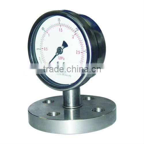 Flange diaphragm pressure gauge