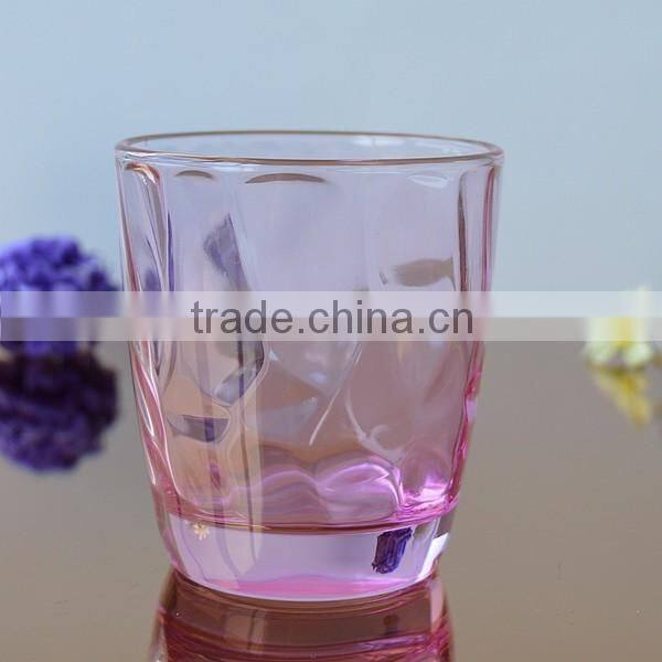 Colored drinking glass tumbler whiskey cup different styles