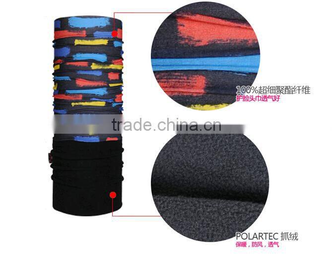Multi Pattern Polar fleece multifunctional Outdoor Multi Sports Scarf Facemask Bandana Headband