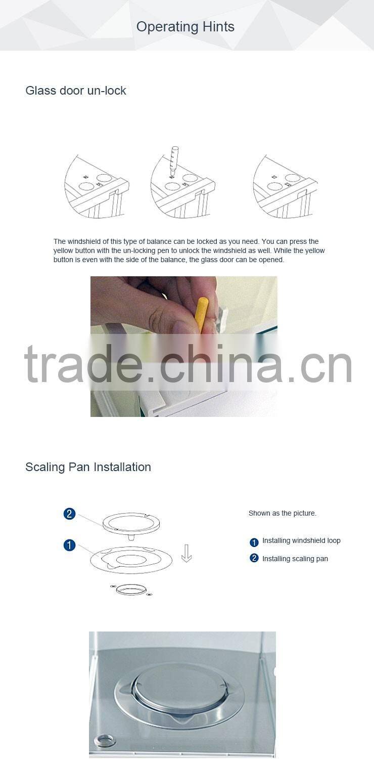 220g 0.0001 Trade Assurance Touch Color Screen Electronic Analytic Balancece