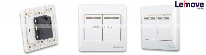 2015 new design 2 gang 1 way eletrical switch