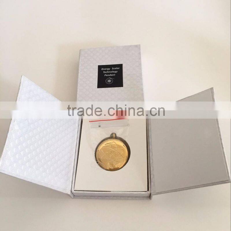 stainless steel pendant necklace, with negative ion, FIR, magnet and germanium stone