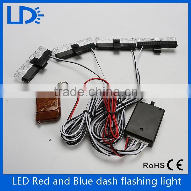 4*4LED daytime running flash light Firemen Police Truck Flash Light Wireless remote control car net warning emergency light