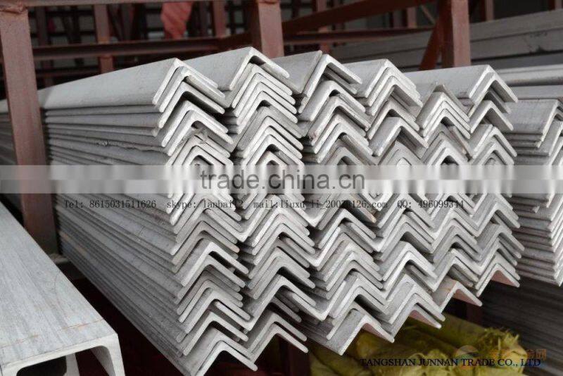hot rolled unequal Mild steel angle/equal angle steel from tangshan Iron and steel