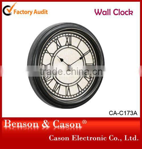 Golden Wall Clocks Plastic Wall Clock CE ROHS Standard