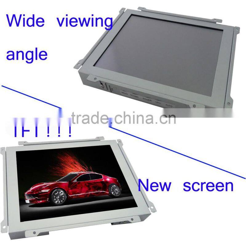 metal casing 4:3 white color 14inch lcd open frame monitor
