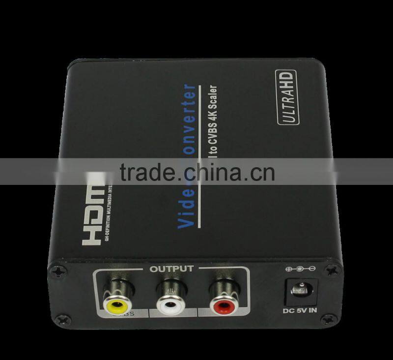 4 K hdmi to av converter , video converter supports scaler