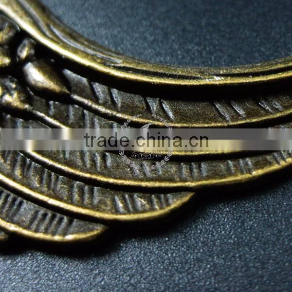 69*74mm vintage style antiqued bronze eagle wings DIY pendant charm supplies findings 1810423
