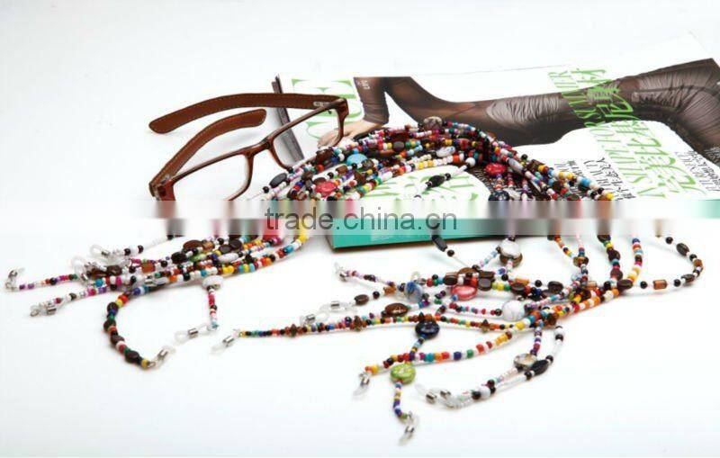 Colorful reading glasses beaded chain and cord,glasses holder