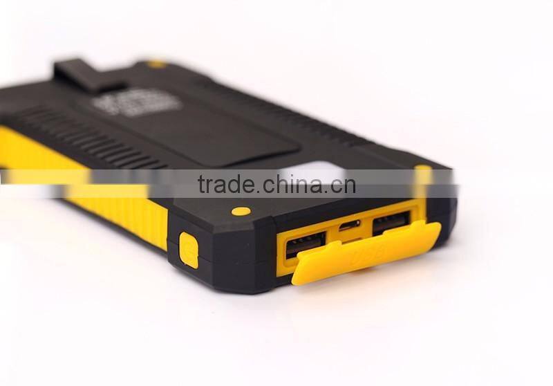 High quality mini 10000 mah rohs solar cell phone charger power bank