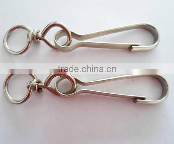 stainless steel simplex keychain hook, simple hook
