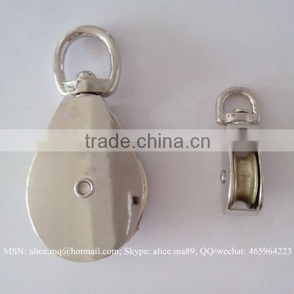 metal nickel plating pulley block double wheels
