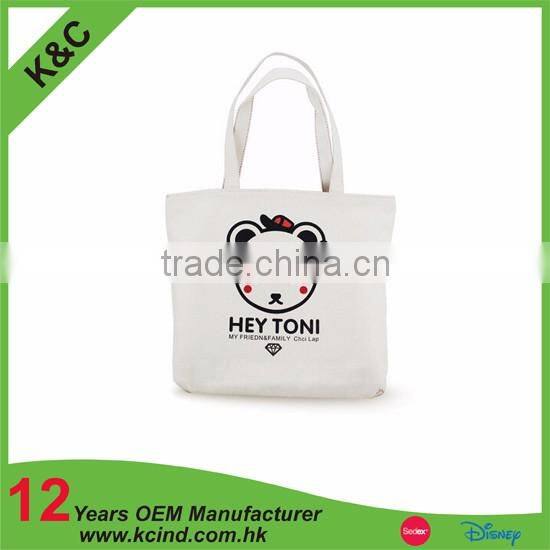 custom made 2016 fashion handbag canvas shopping bags