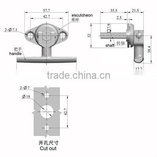 Non-locking folding T handle