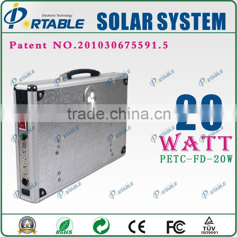 20w Solar home system for lighting, Fan,TV etc/portable solar home system/solar generator