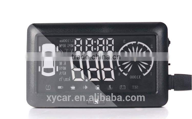 Universal cheap 3.8inch Digital Car HUD Easy Install Over Speed Aarm HUD ,Head Up Display XY-HUD204