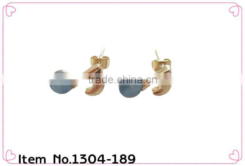 fancy teenagers' crown stud earring