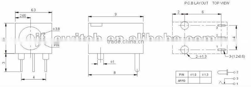 DC-001 laptop dc power jack