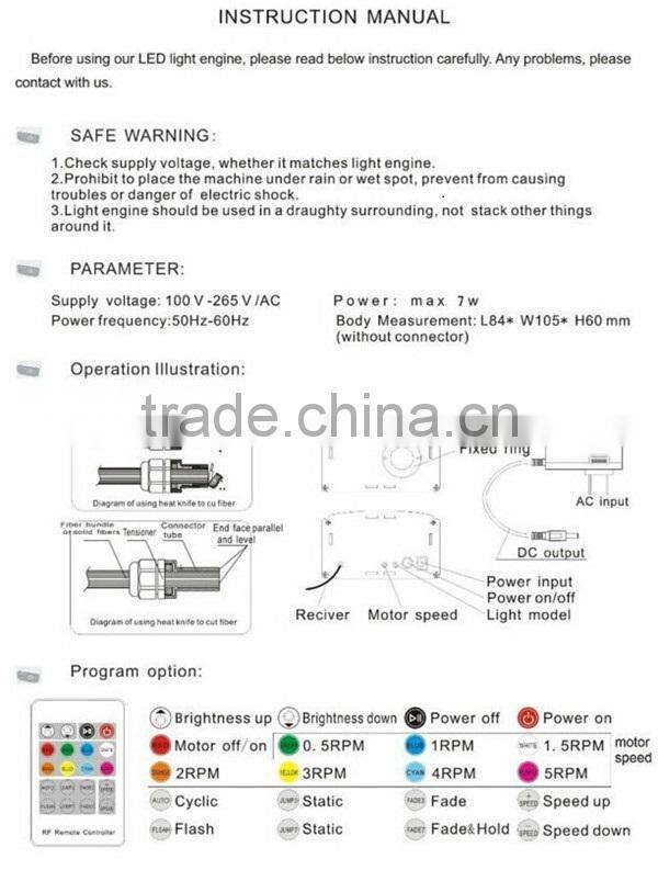 led multi-color fiber optic light source generator
