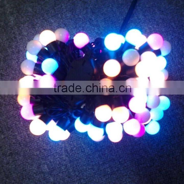 2015 hot sale for christmas 10m 100 bulb string light IP68 simple controller RGB holiday light color change or flash