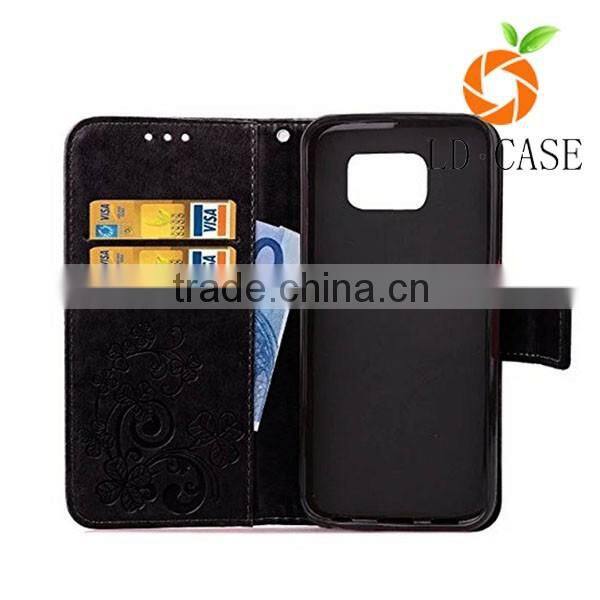 Bling Crystal Diamond PU Leather Wallet Case cell phone case for Samsung note 7