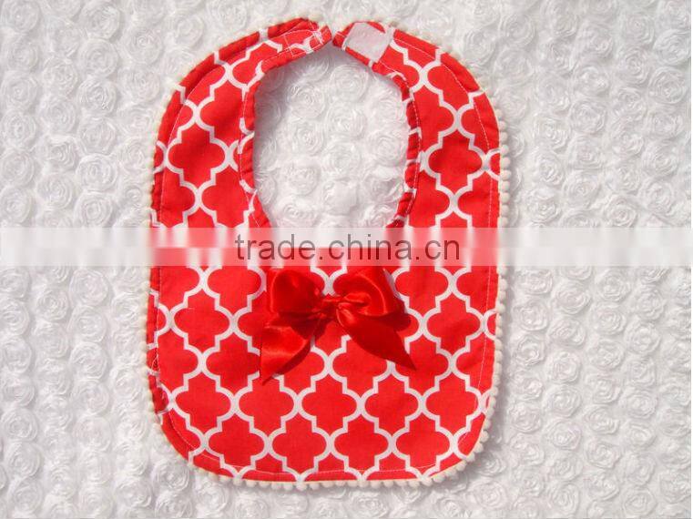 Wholesale cute pink baby bibs with bow
