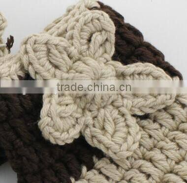 Baby photography props wool winter cowboy hat and sets for 0-6 months baby made in china