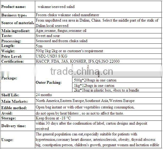 frozen seaweed agar salad