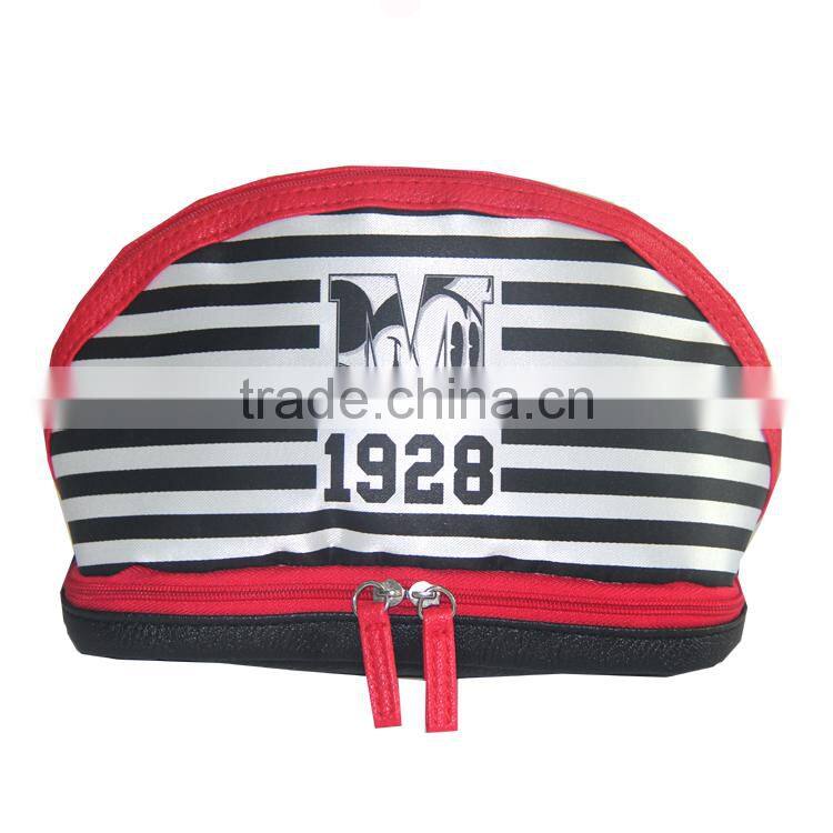 Fashion foam satin Cosmetic Organizer Bag Waterproof convenient for lady