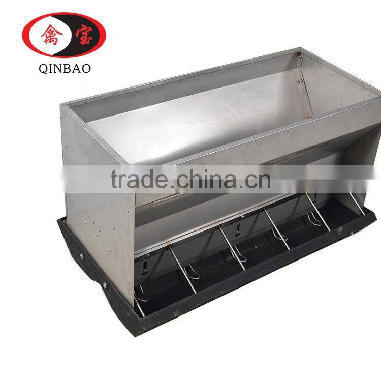 Pig feeding system five holes stainless steel double side automatic pig feeder