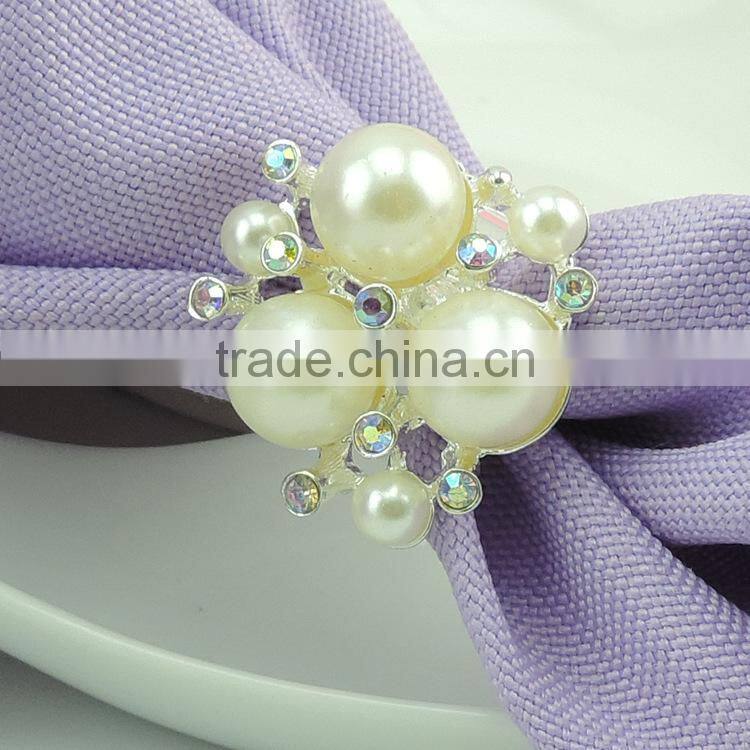 wholesale table decoration pearl napkin ring