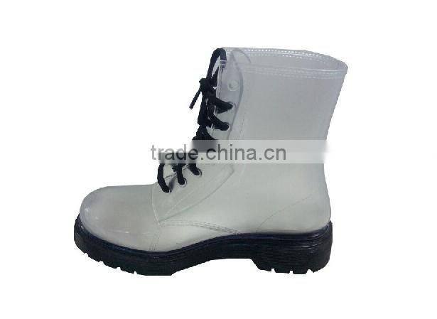 2015 new pvc transparent rain boots
