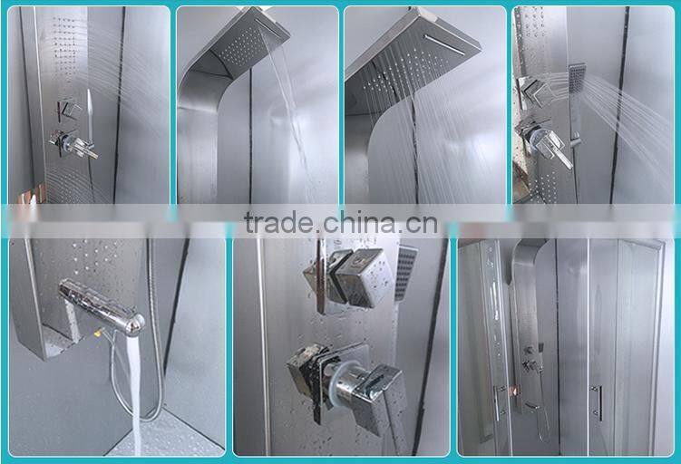 Best Selling 304 Brushed Stainless Steel Shower Panel with Jets