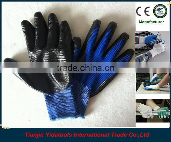 nitrile coated zebra nylon gloves